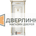 Дверь Версаль Эмаль Белая Патина Золото ДГ индивидуально НА ЗАКАЗ